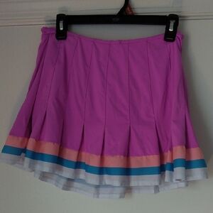 Lilly Pulitzer Luxletuc Pink Skort Multicolor Hem Size M